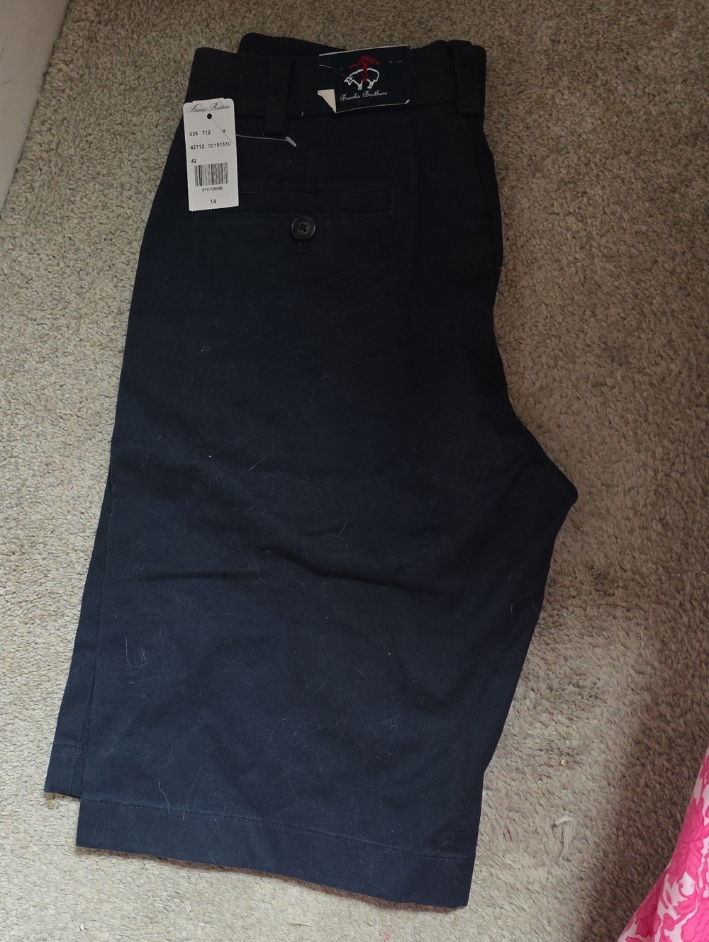 Brooks BROTHERS Boys Navy Cotton Blend Shorts